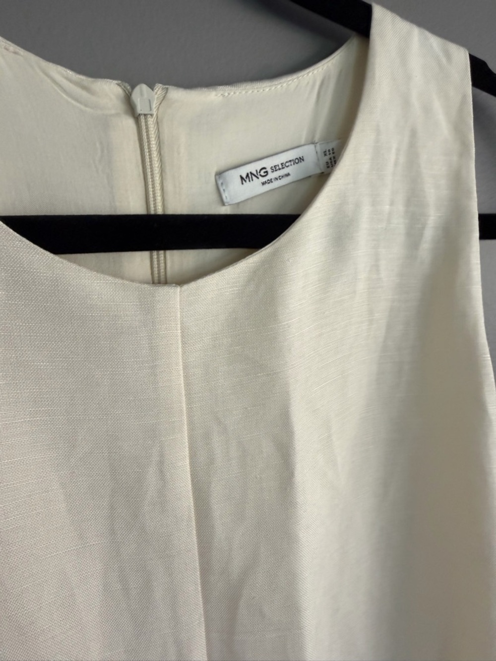 Mango LINEN DRESS WITH FRAYED HEM - Picture 8 of 11